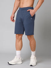 RS CASUAL COTTON MELANGE SHORTS-NAVY